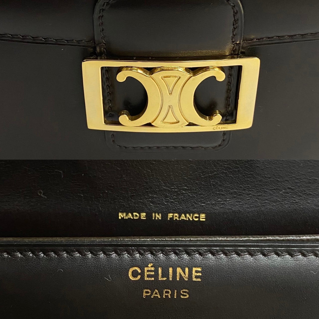 Celine Leather Shoulder Bag Leather Shoulder Bag in Very Good Condition