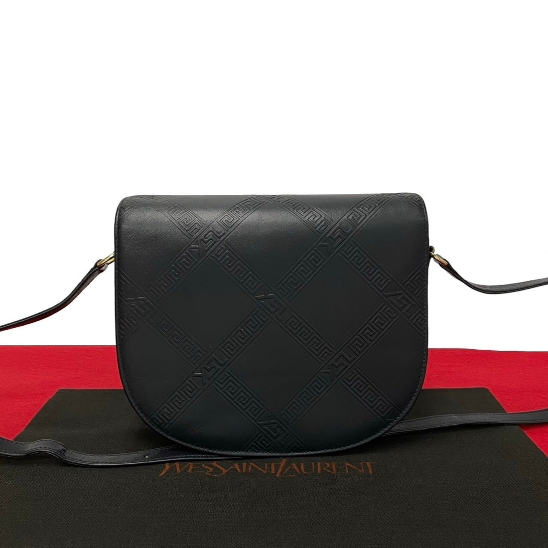 Yves Saint Laurent Embossed Leather Crossbody Bag Leather Crossbody Bag in Very Good Condition