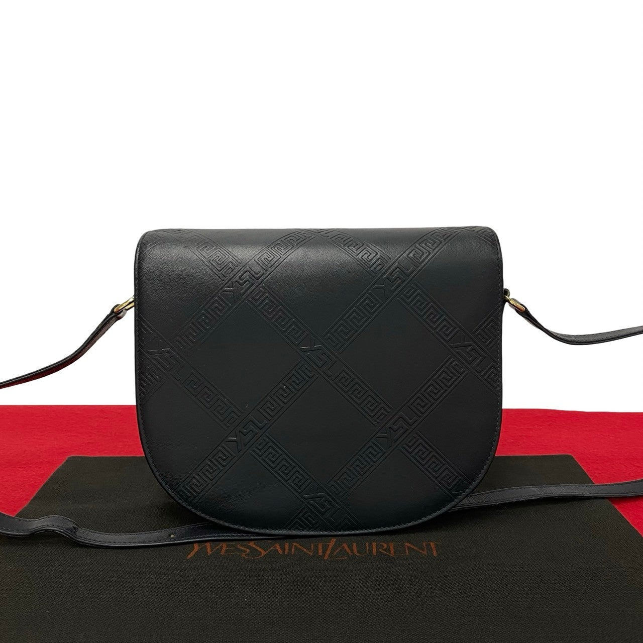 Yves Saint Laurent Embossed Leather Crossbody Bag Leather Crossbody Bag in Good condition