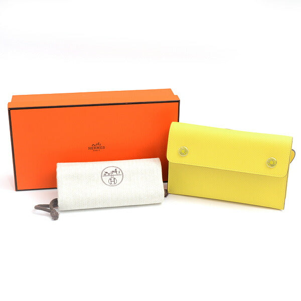 Hermes Voe Epsom Shoulder Wallet Yellow