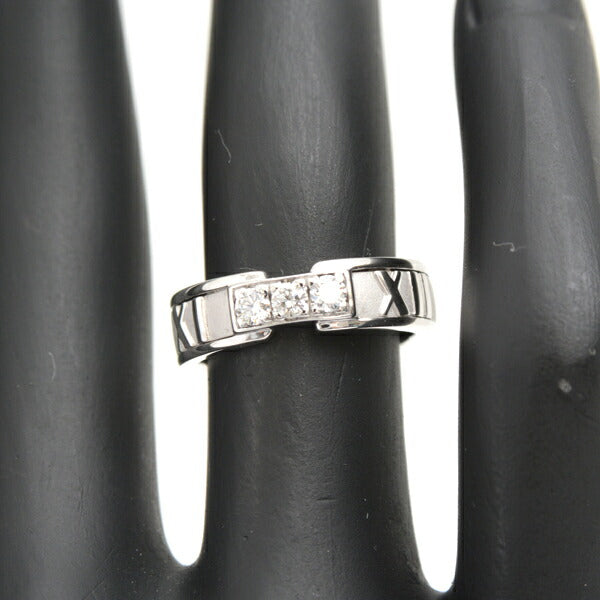 Tiffany Atlas 3P Diamond Ring 750WG