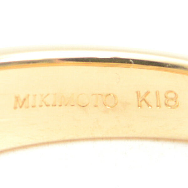 Mikimoto K18 Diamond Ring 3P YG