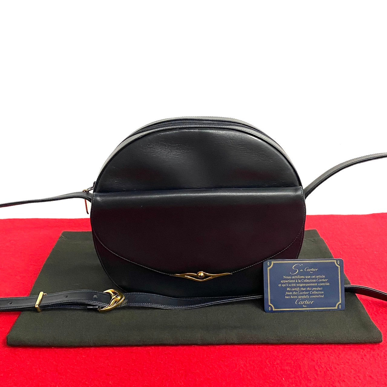 Cartier Leather Sapphire Crossbody Bag Leather Crossbody Bag in Good condition