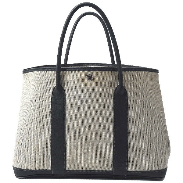 Hermes Garden Party PM Canvas Leather Tote