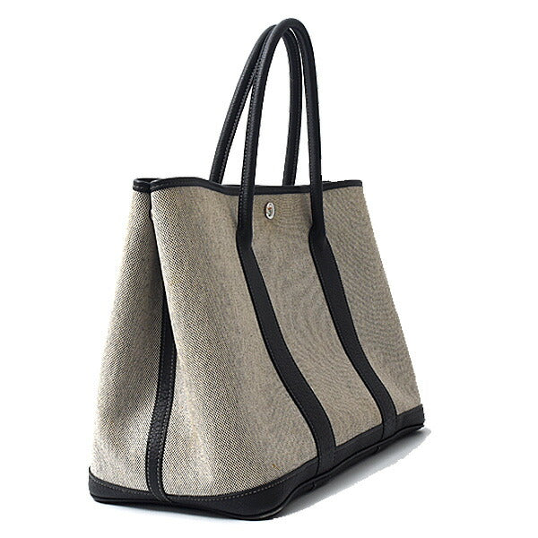 Hermes Garden Party PM Canvas Leather Tote