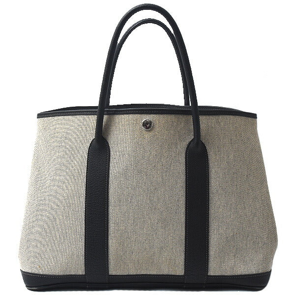 Hermes Garden Party PM Canvas Leather Tote