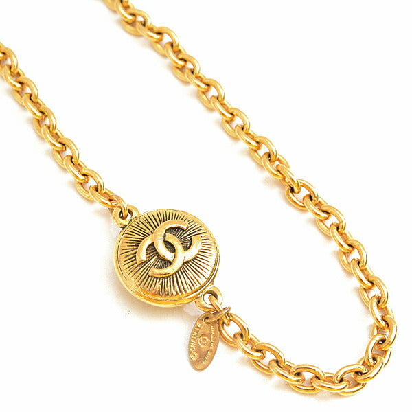 Chanel Coco Mark Long Chain Necklace Gold Vintage