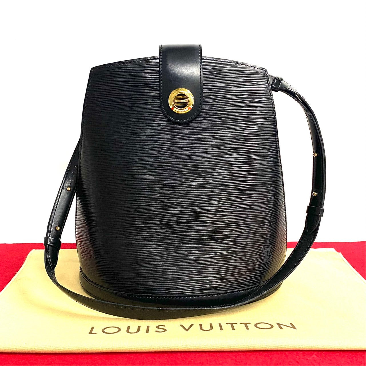 Louis Vuitton Cluny Leather Shoulder Bag M52252 in Very Good Condition