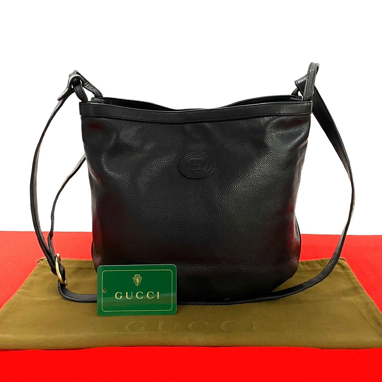 Gucci Leather Shoulder Bag Black