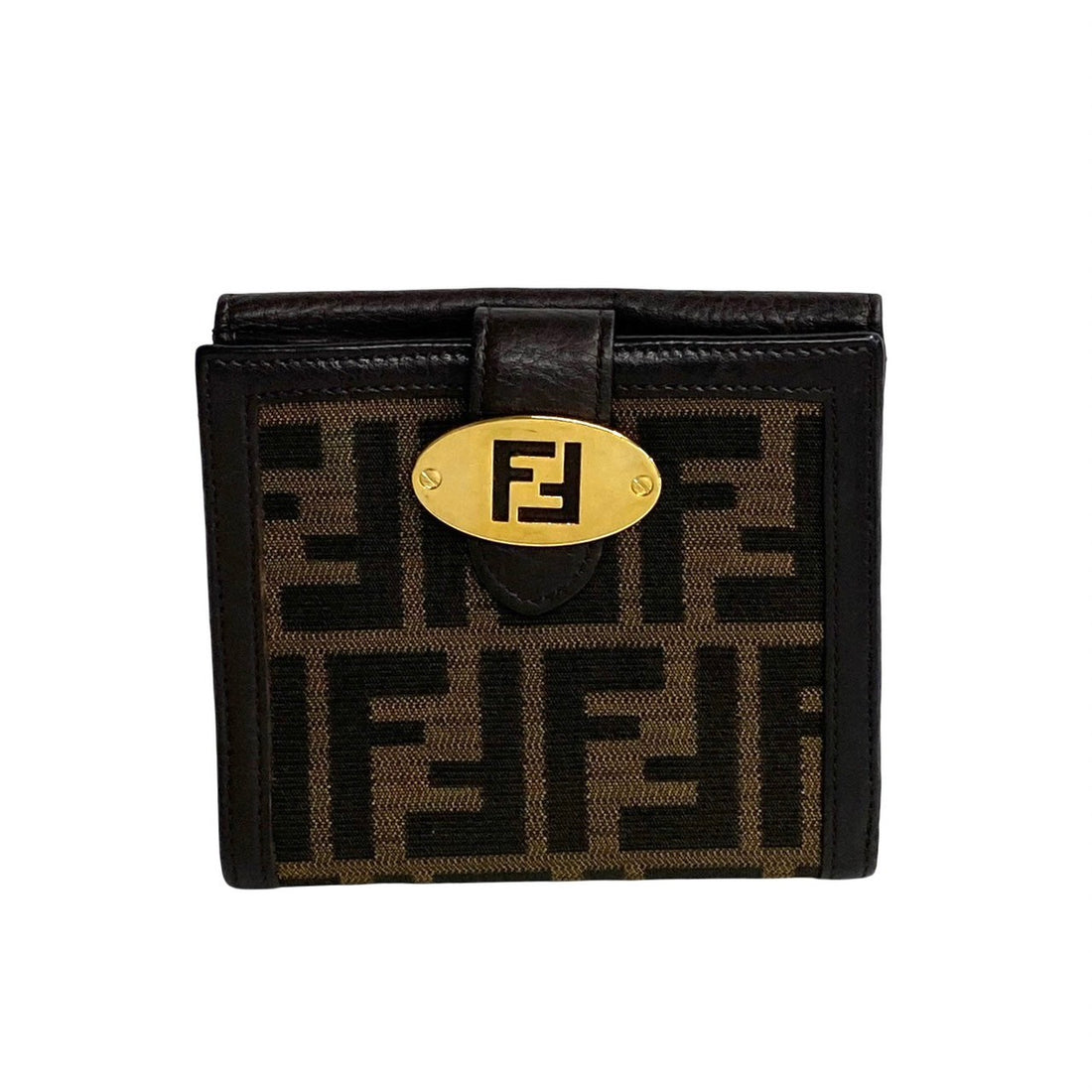 Fendi Zucca Canvas Bifold Wallet  Canvas Short Wallet in Great Condition