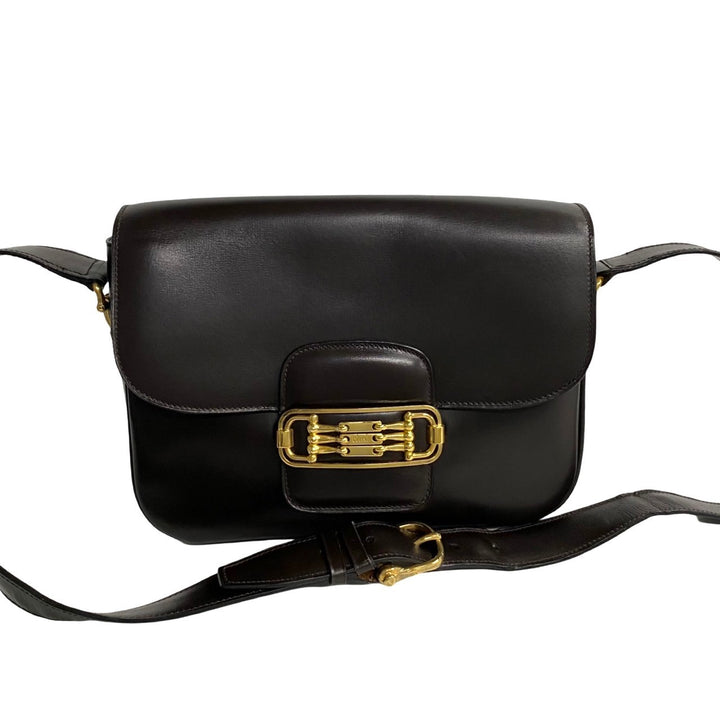 Celine Leather Shoulder Bag Leather Shoulder Bag