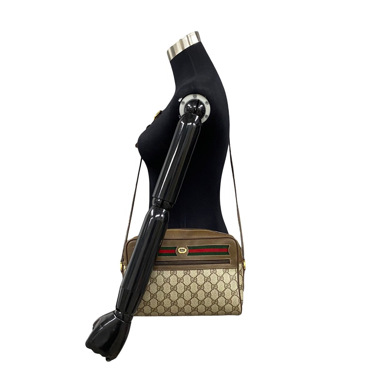 Gucci GG Supreme Ophidia Crossbody Bag  Canvas Crossbody Bag in Good condition
