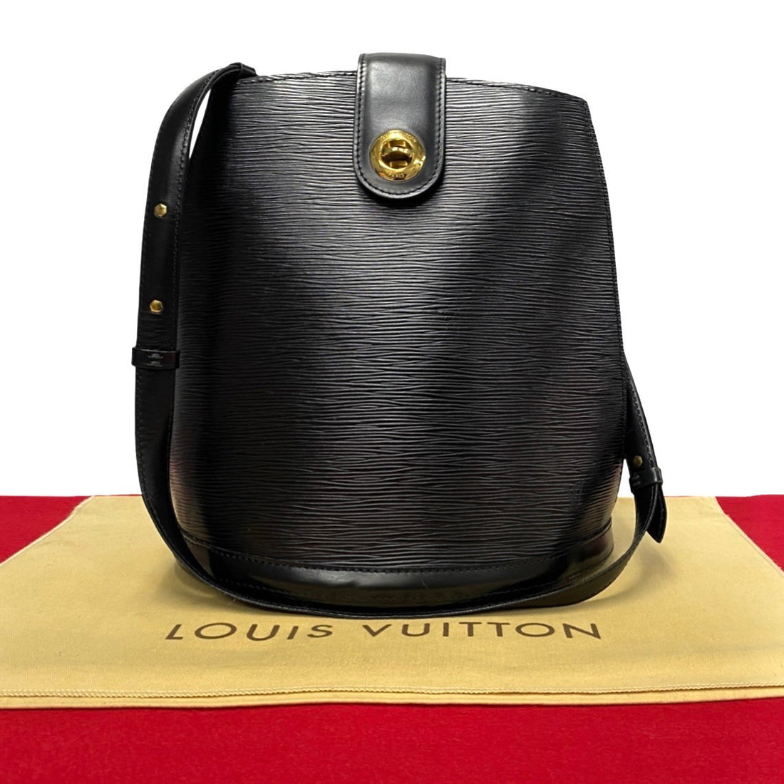 Louis Vuitton Cluny Leather Shoulder Bag M52252 in Very Good Condition