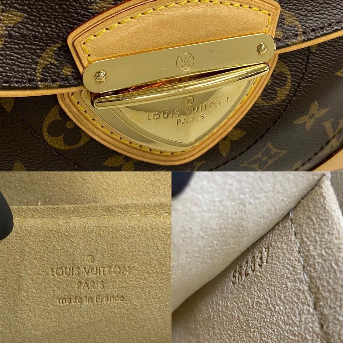 Louis Vuitton Beverly MM Canvas Shoulder Bag M40121 in Very Good Condition