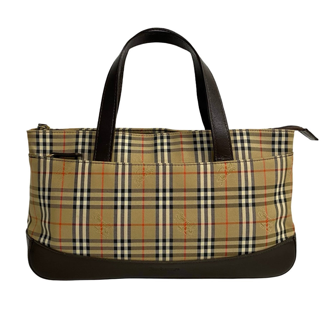 Burberry Haymarket Check Canvas & Leather Handbag Canvas Handbag