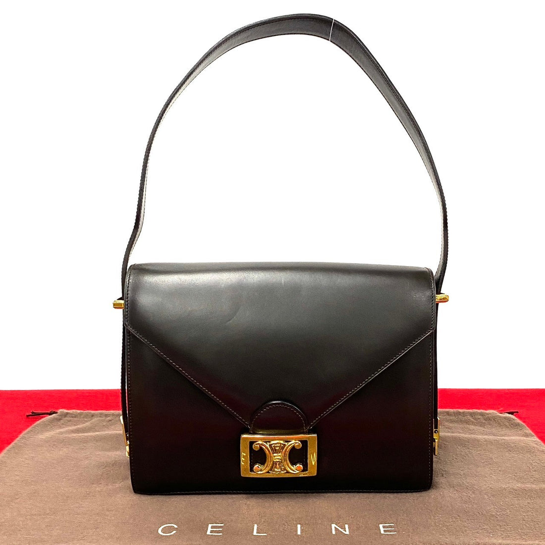 Celine Leather Shoulder Bag Leather Shoulder Bag