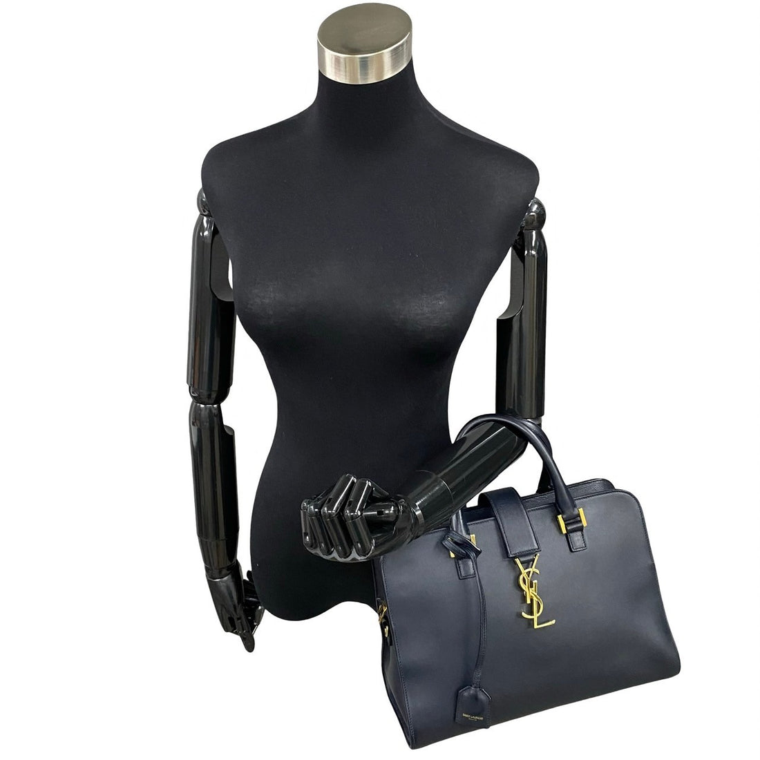 Yves Saint Laurent Leather Monogram Baby Cabas Leather Handbag