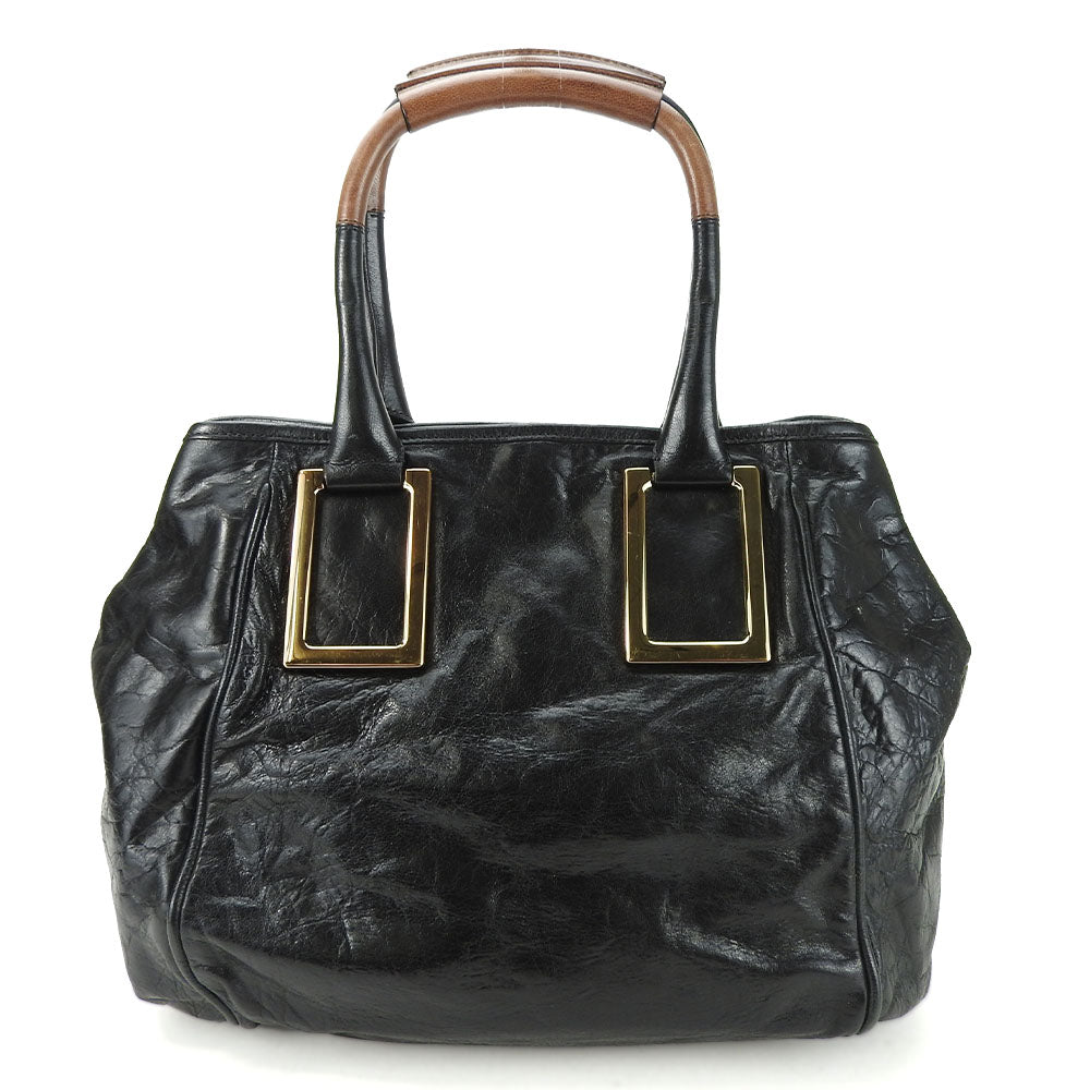 Chloe Etel Leather Black Tote Bag