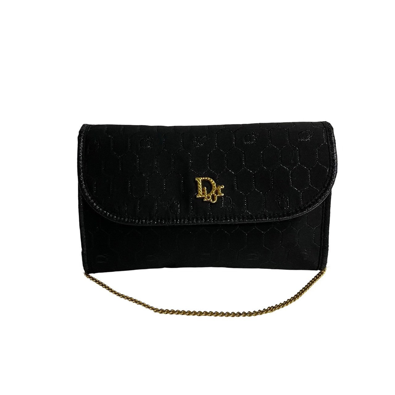 Dior Honeycomb Canvas Chain Crossbody Bag Canvas Crossbody Bag in Good condition