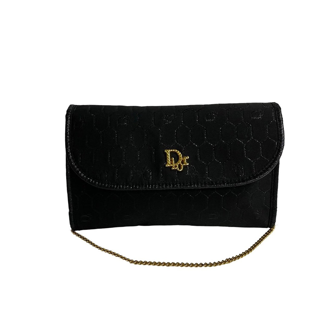 Dior Honeycomb Canvas Chain Crossbody Bag Canvas Crossbody Bag