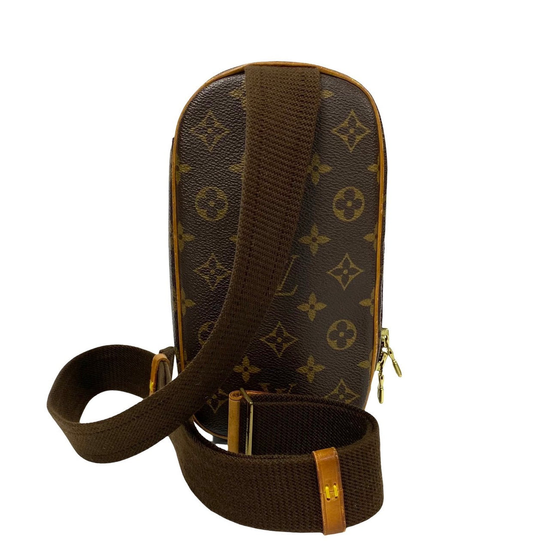 Louis Vuitton Pochette Gange Canvas Belt Bag M51870 in Very Good Condition