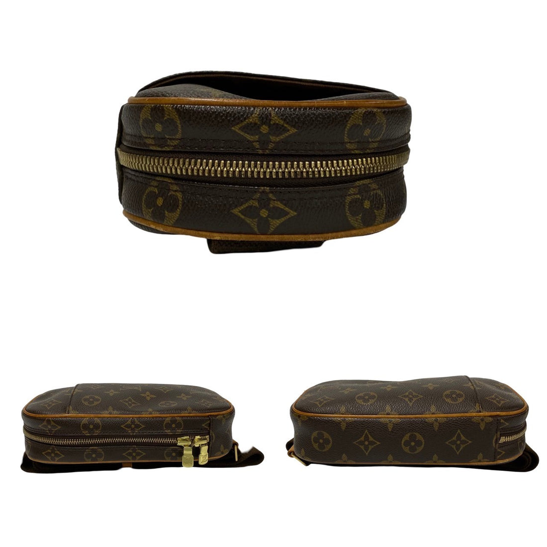 Louis Vuitton Pochette Gange Canvas Belt Bag M51870 in Very Good Condition