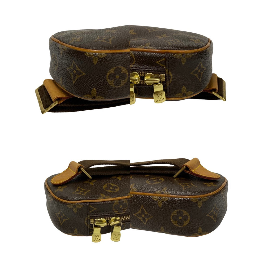 Louis Vuitton Pochette Gange Canvas Belt Bag M51870 in Very Good Condition