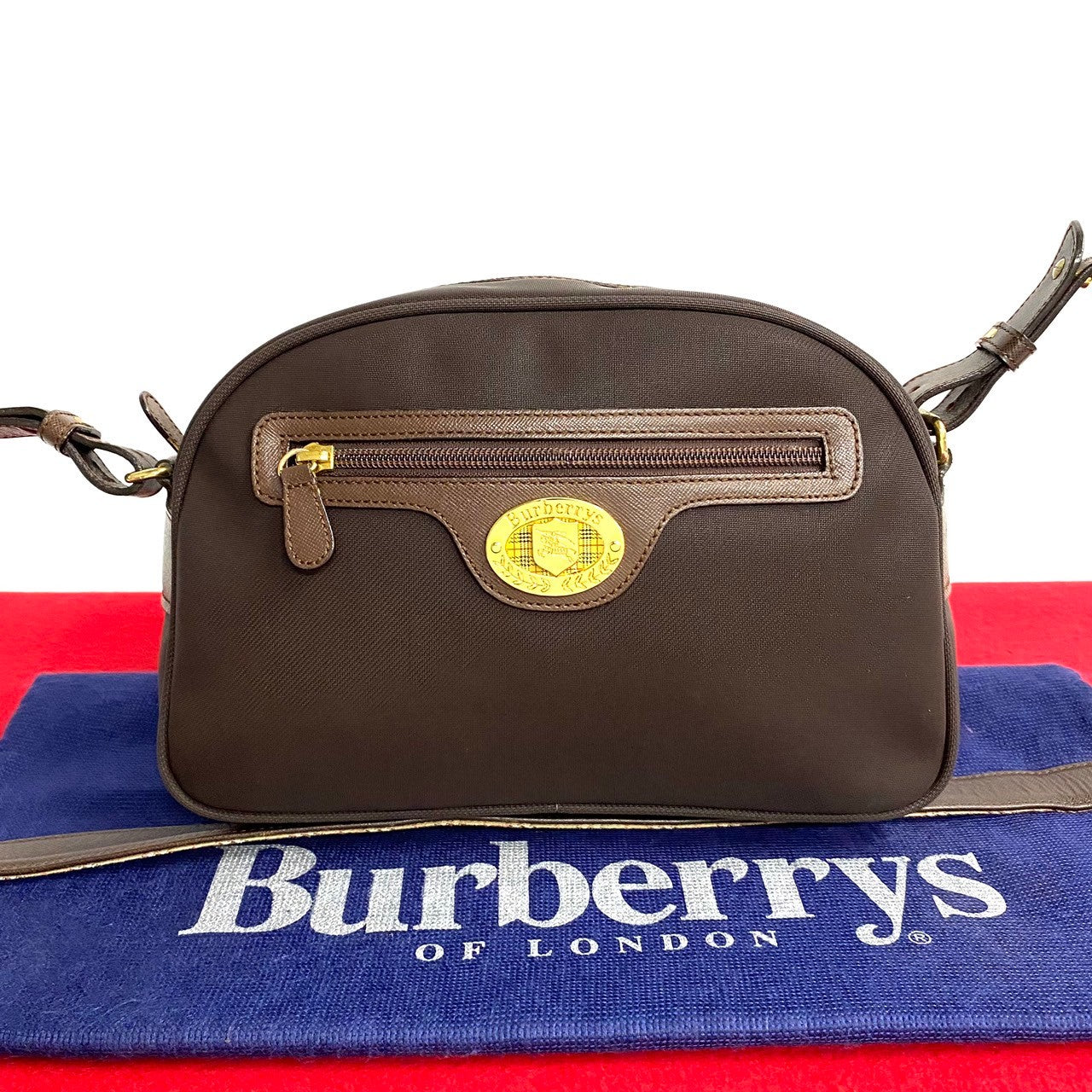 Burberry Canvas Mini Pochette Canvas Crossbody Bag in Excellent condition