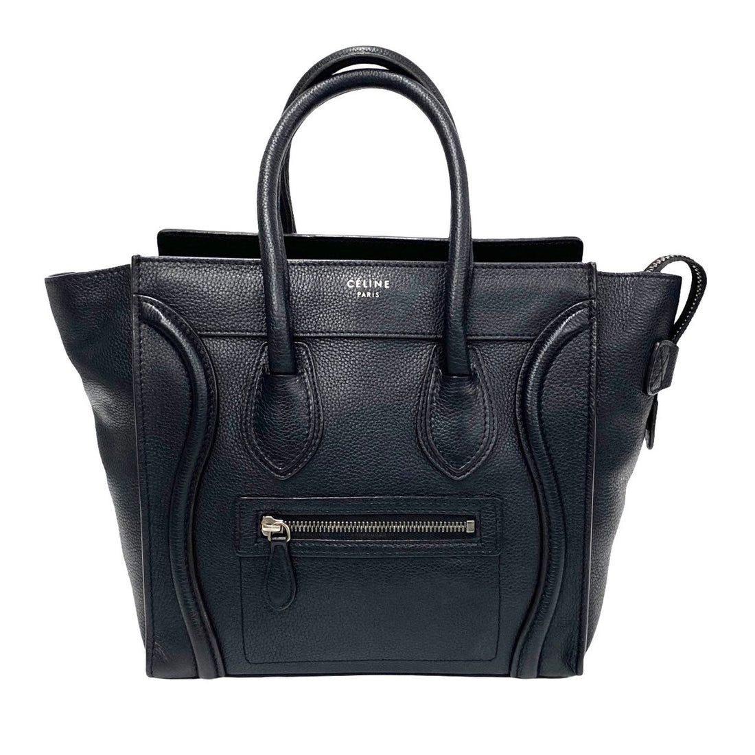 Celine Micro Leather Luggage Tote Leather Tote Bag