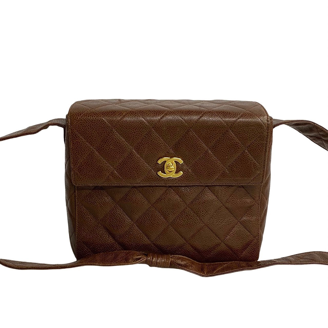 Chanel CC Caviar Flap Crossbody Bag  Leather Crossbody Bag