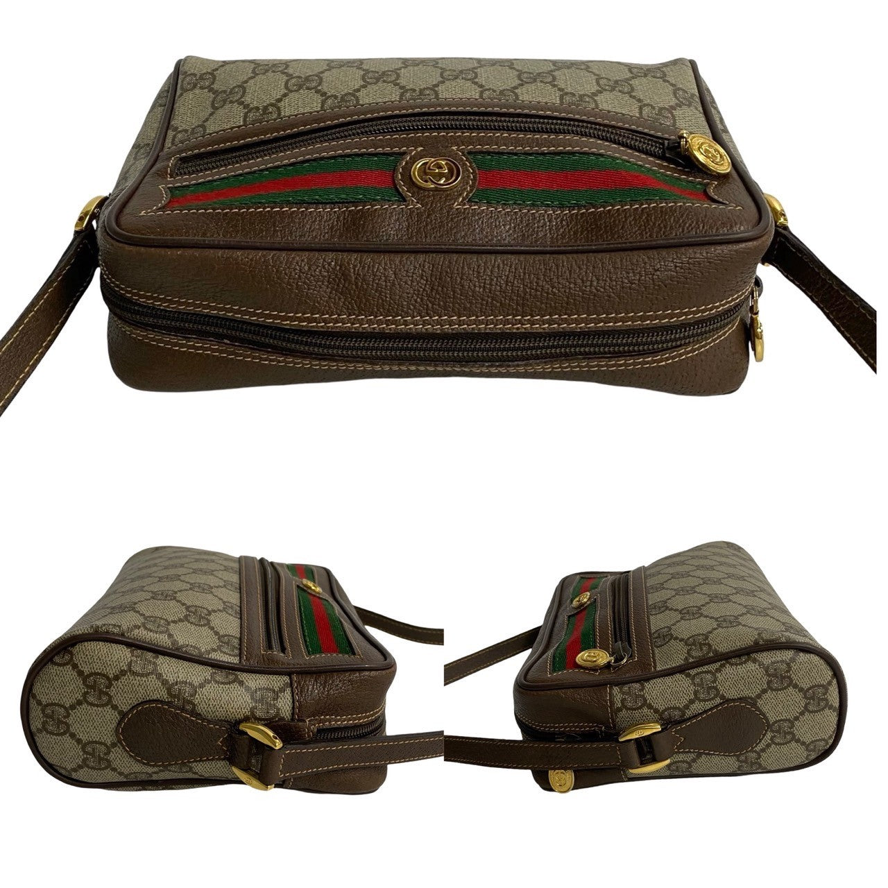 Gucci GG Supreme Ophidia Crossbody Bag  Canvas Crossbody Bag in Very Good Condition