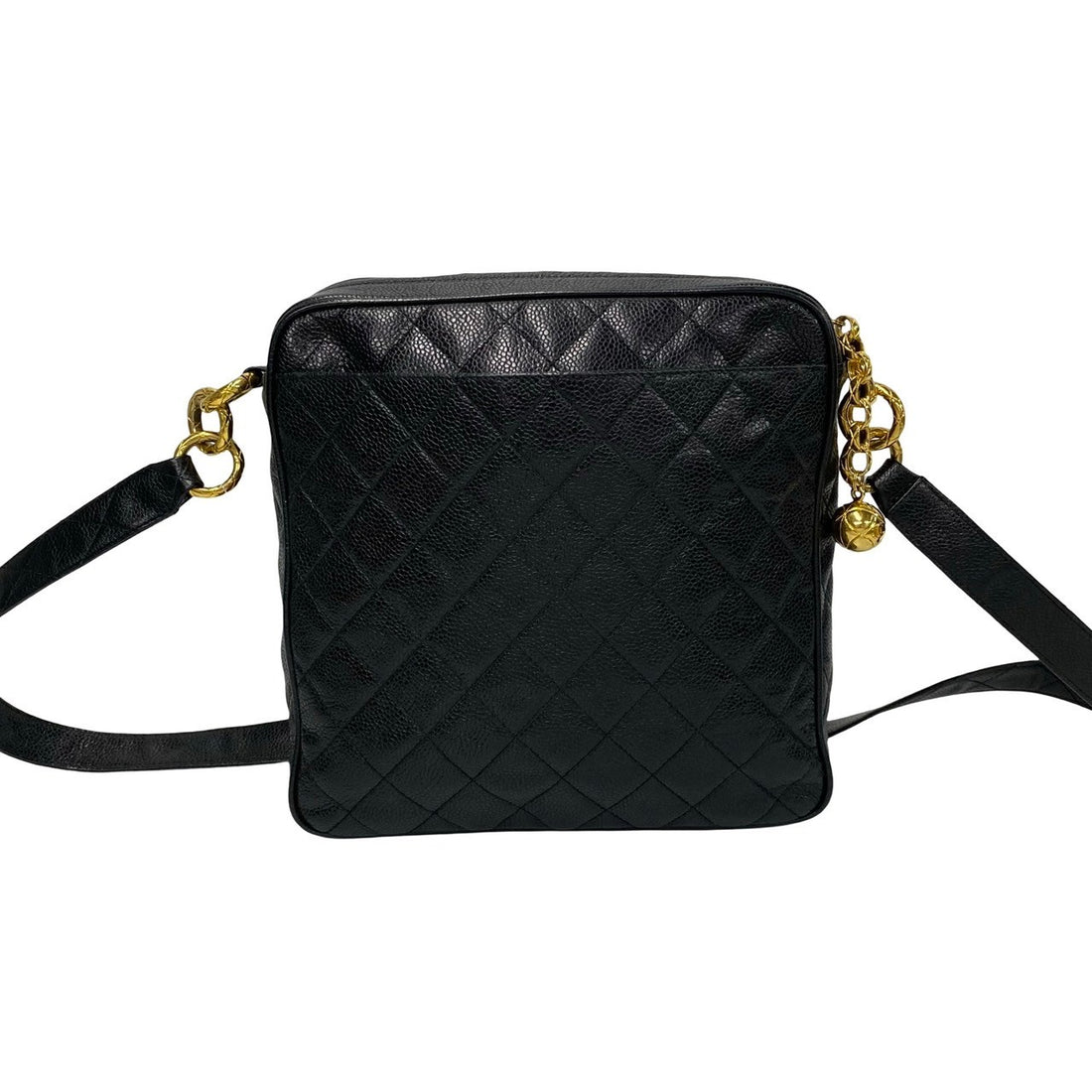 Chanel CC Caviar Flap Crossbody Bag  Leather Crossbody Bag in Very Good Condition