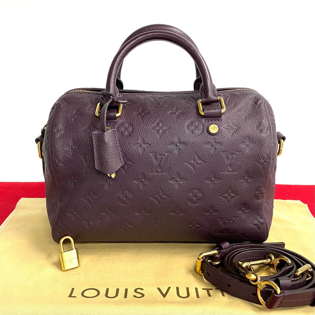 Louis Vuitton Speedy Bandouliere 25 Leather Handbag M40765 in Very Good Condition