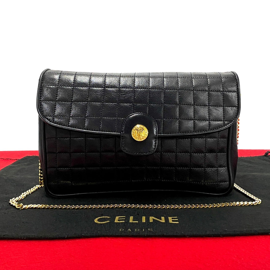 Celine Leather Triomphe Crossbody Bag  Leather Crossbody Bag