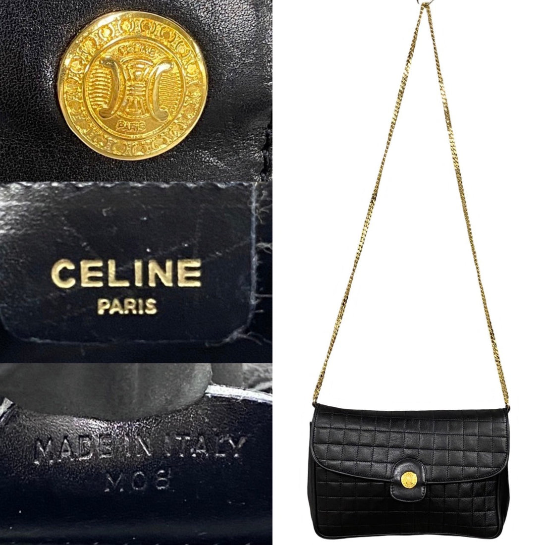 Celine Leather Triomphe Crossbody Bag  Leather Crossbody Bag