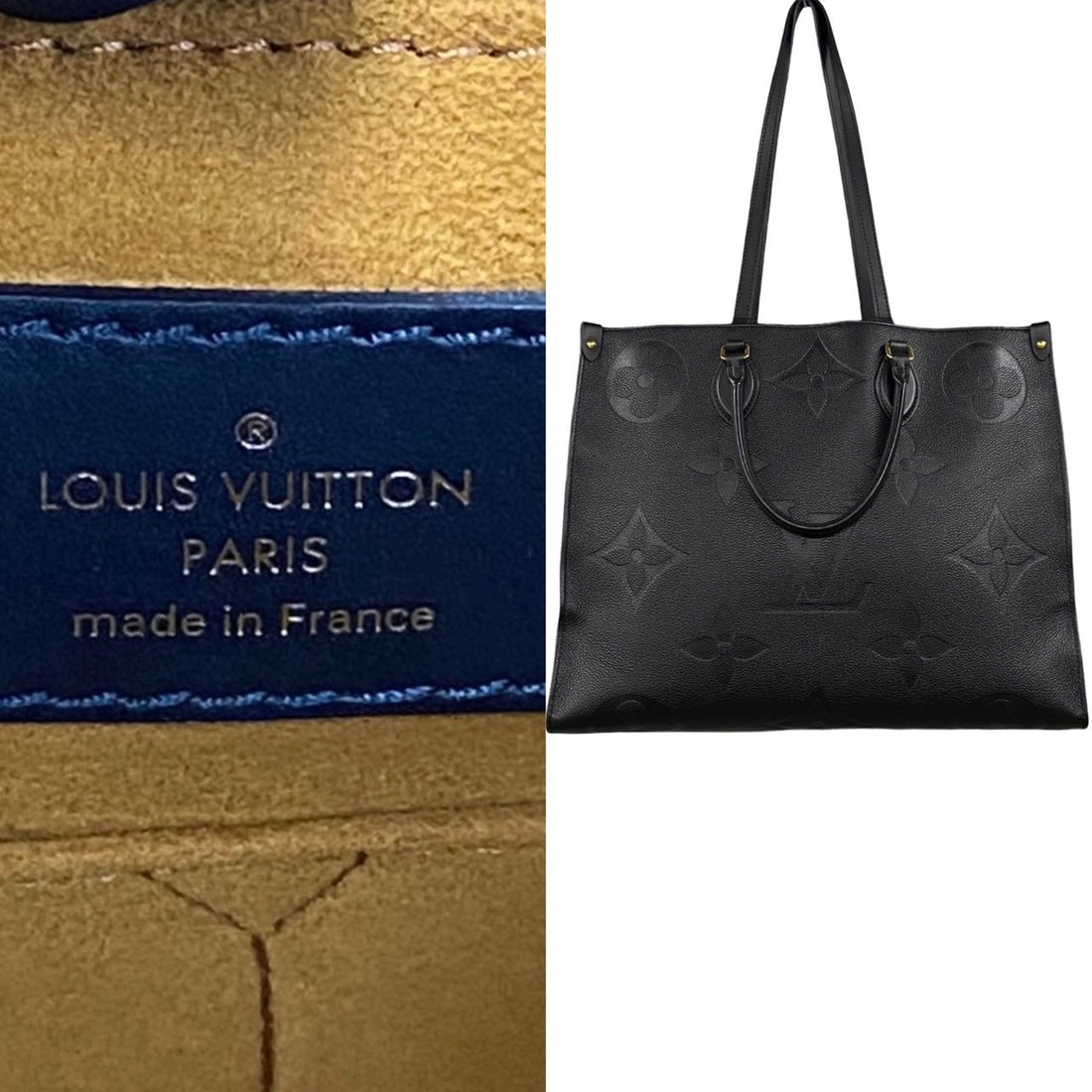 Louis Vuitton On The Go GM Leather Tote Bag M44925 in Great Condition