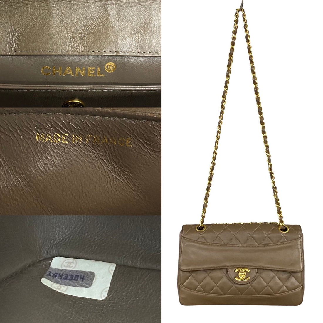 Chanel CC Quilted Leather Shoulder Bag Leather Shoulder Bag