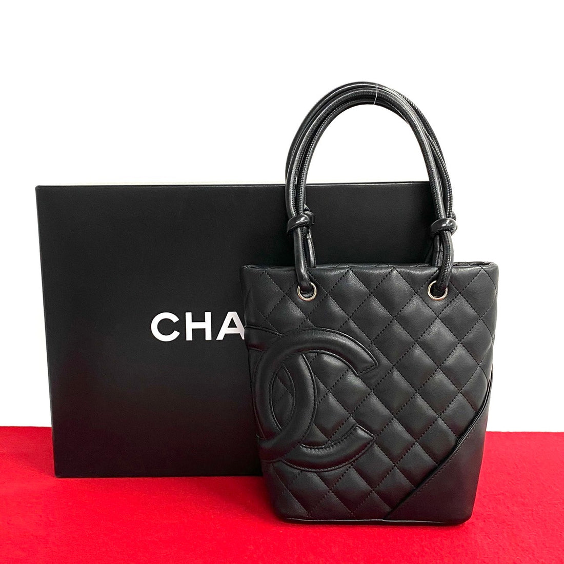 Chanel Matelasse Cambon Small Tote Leather Tote Bag 40977