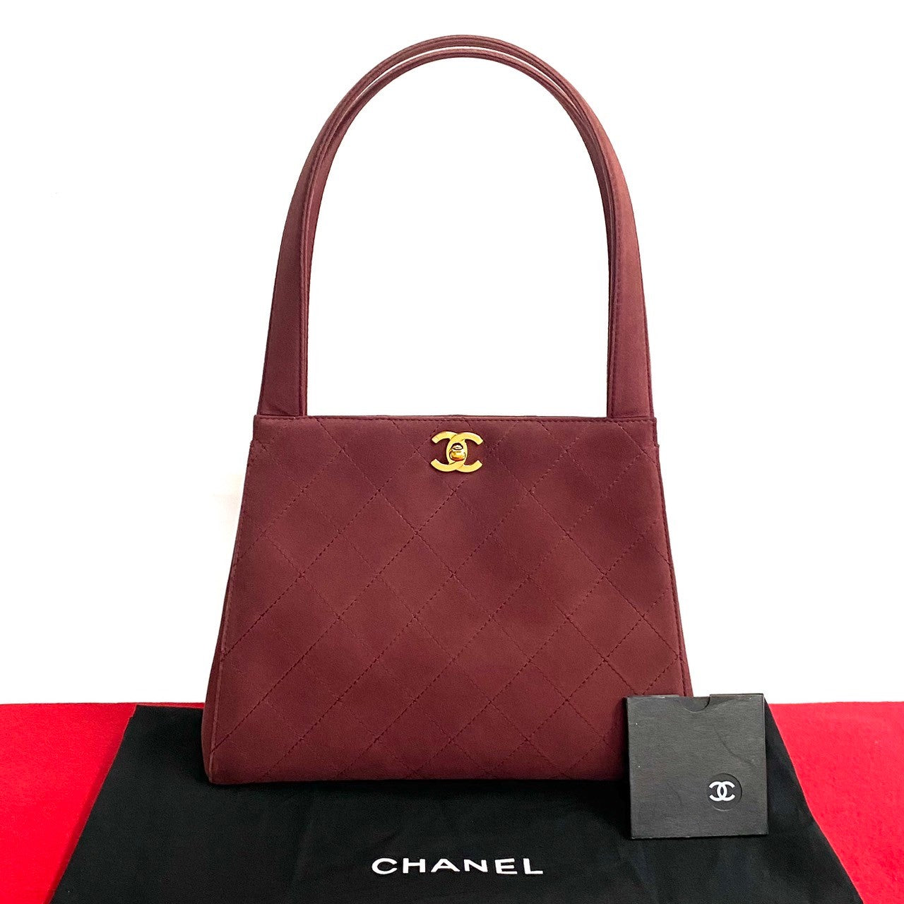Chanel Matelasse Coco Mark Suede Handbag Suede Shoulder Bag 31017 in Excellent condition
