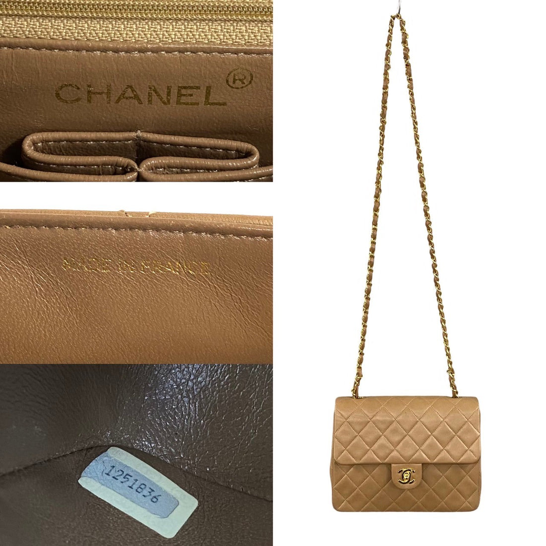 Chanel Matelasse Lambskin Chain Mini Shoulder Bag Leather Shoulder Bag 34194