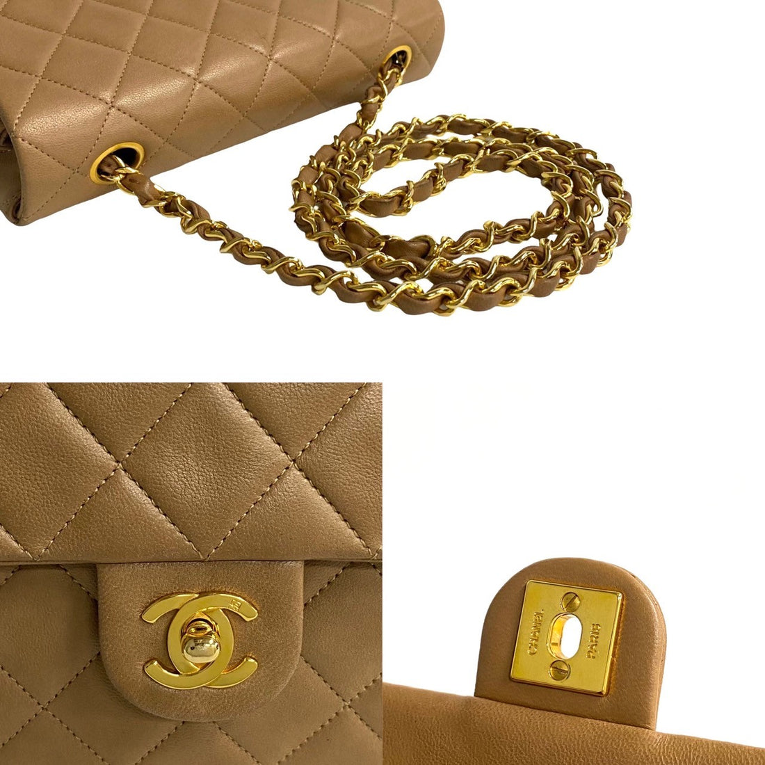 Chanel Matelasse Lambskin Chain Mini Shoulder Bag Leather Shoulder Bag 34194