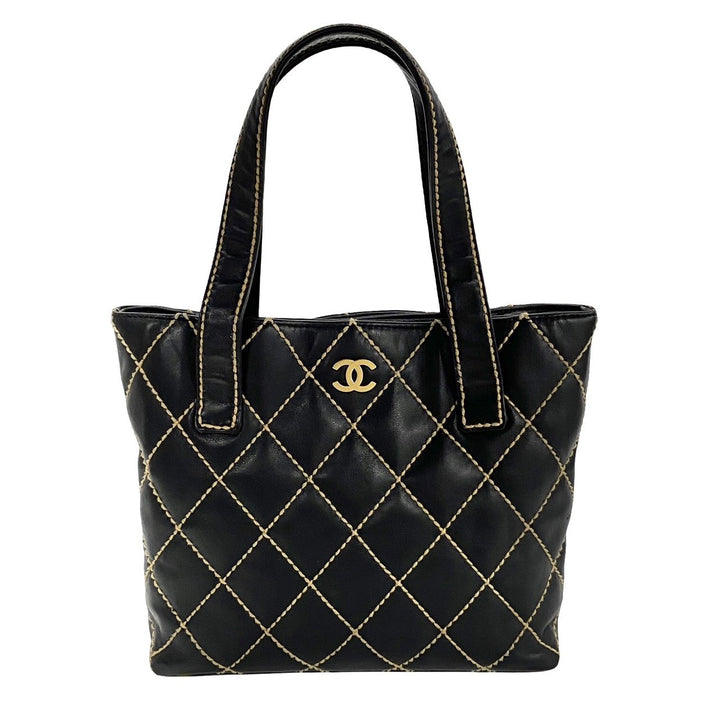 Chanel Matelasse Wild Stitch Coco Mark Leather Tote Bag Leather Tote Bag 36651