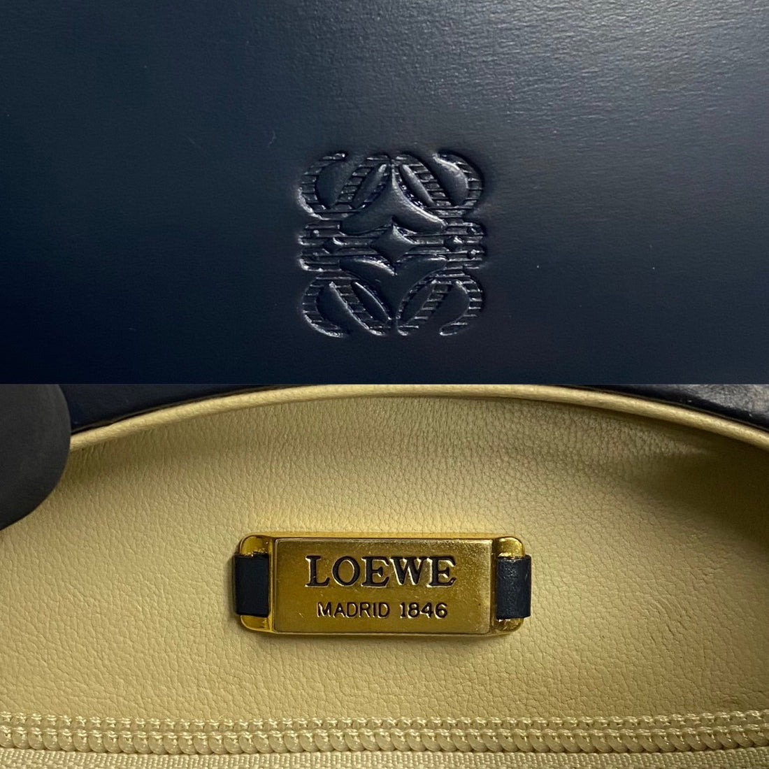 Loewe Leather Round Handle Bag Leather Handbag in Very Good Condition