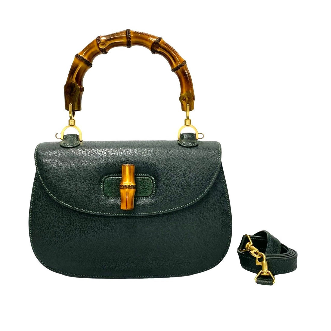 Gucci Bamboo Leather 2Way Shoulder Bag Leather Shoulder Bag 42734