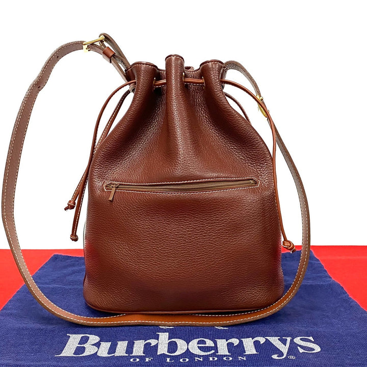 Burberry Leather Drawstring Crossbody Bag Leather Crossbody Bag in Very Good Condition