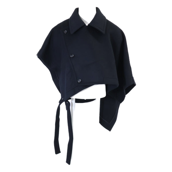 Ujoh Ashimmetrical Cape Wool Jacket