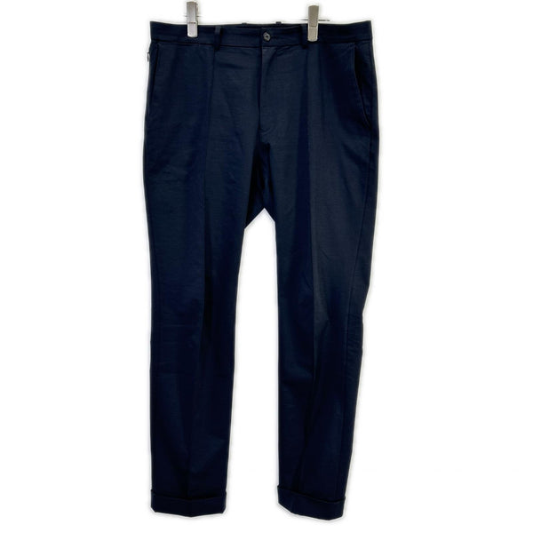 Mauve Duplex Cotton Jersey Slim Tapered Trousers