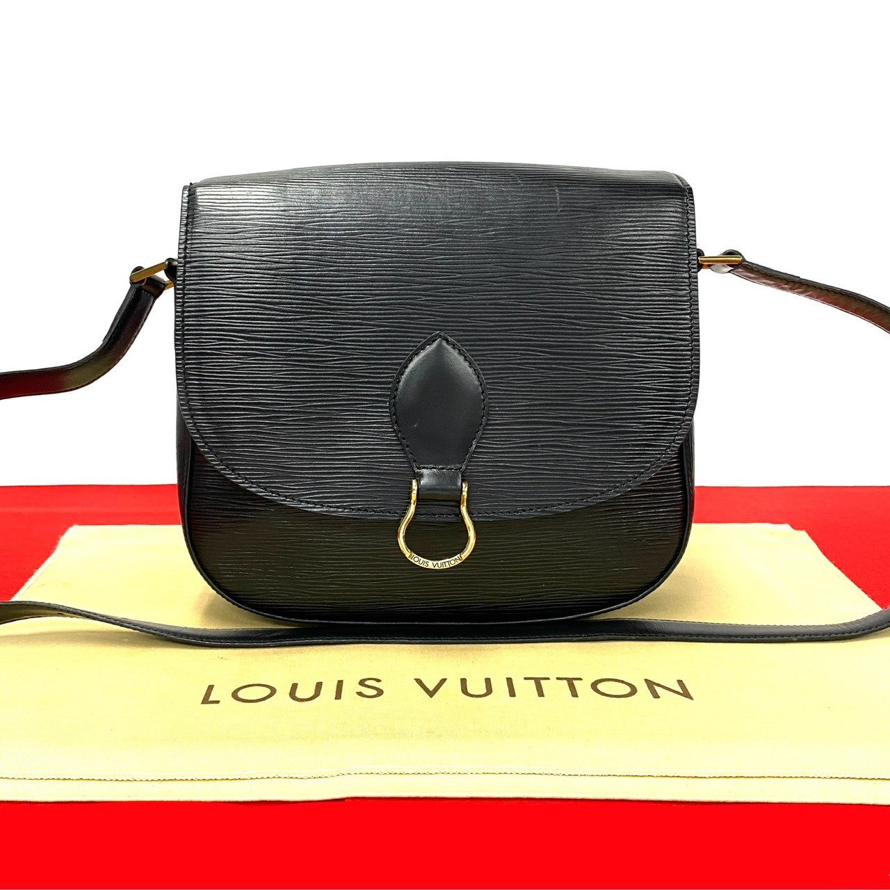 Louis Vuitton Saint Cloud MM Leather Crossbody Bag in Very Good Condition