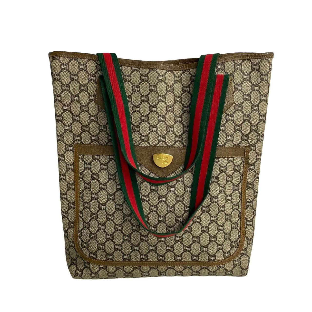 Gucci GG Plus Tote Bag  Canvas Tote Bag in Very Good Condition