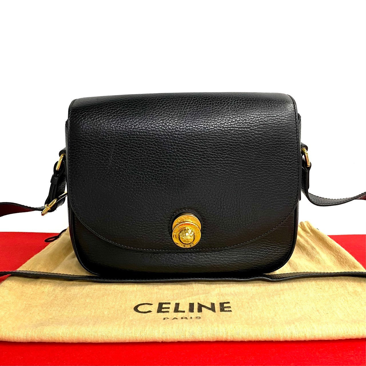 Celine Leather Crossbody Bag Leather Crossbody Bag in Very Good Condition